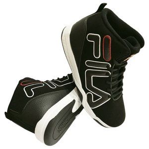 NWT FILA KHRONOS AUTHENTIC MEN'S BLACK MID PLUS HI TOP SNEAKERS SIZE 9